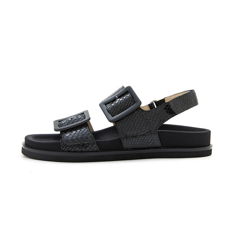 Marie Claire Top Grain Cow Leather Stylish Sandal Women's Black