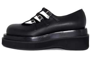 URIMERA Top Grain Cow Leather Mary Jane Shoes Women's Black