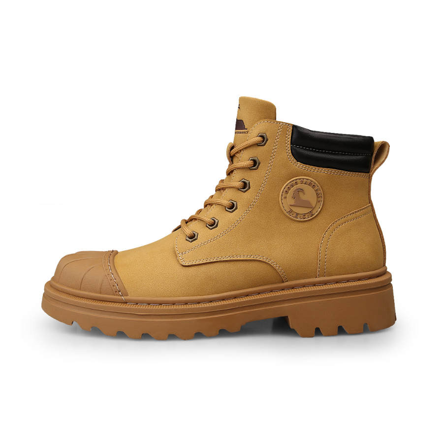 BECK BECK Leather Short Mid Calf Combat Boots Men's