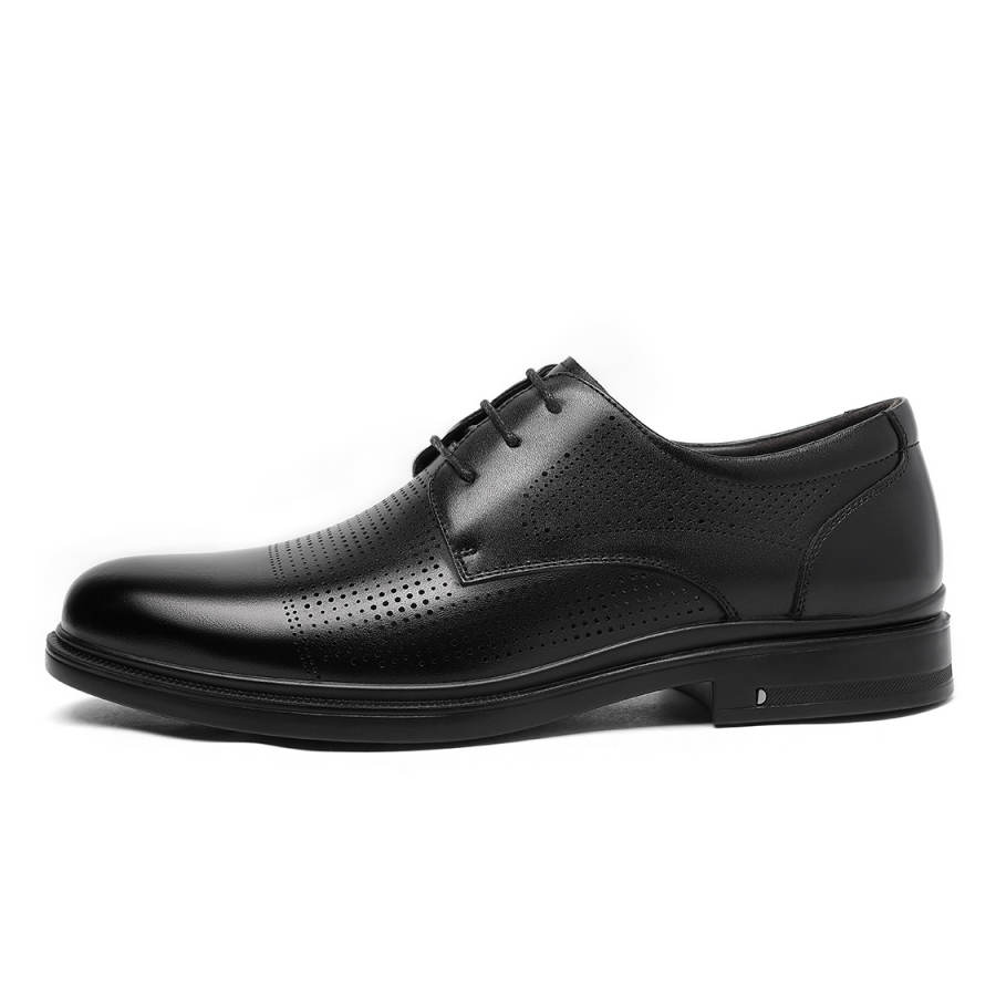 Mulinsen Top Grain Cow Leather Casual Shoes Men's Black