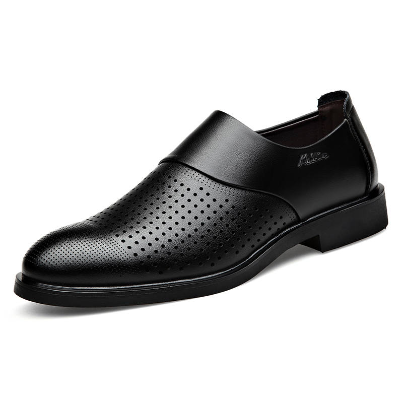 Mulinsen Cow Split Leather Dress Shoes Men's Black