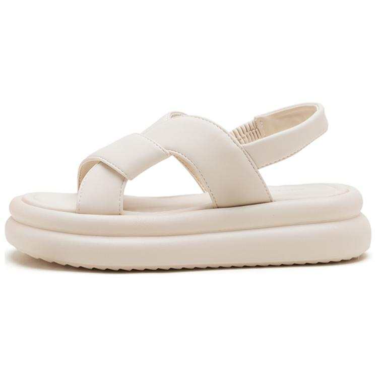 AGSDON Synthetic Leather One Strap Sandals 4cm Women's
