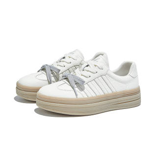 CHIBANG Cow Split Leather Lightweight Low top Skateboard Shoes Women's
