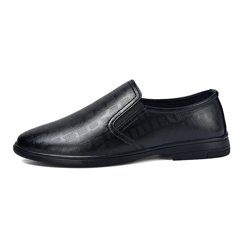 DAOTUSEN Cow Leather Casual Shoes Men's Black