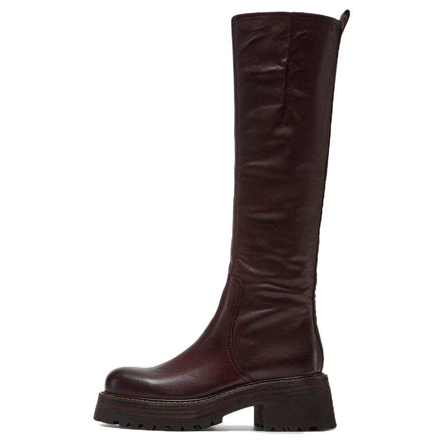 Rosa Bianca Horse Leather Knee high Boots Women's Black