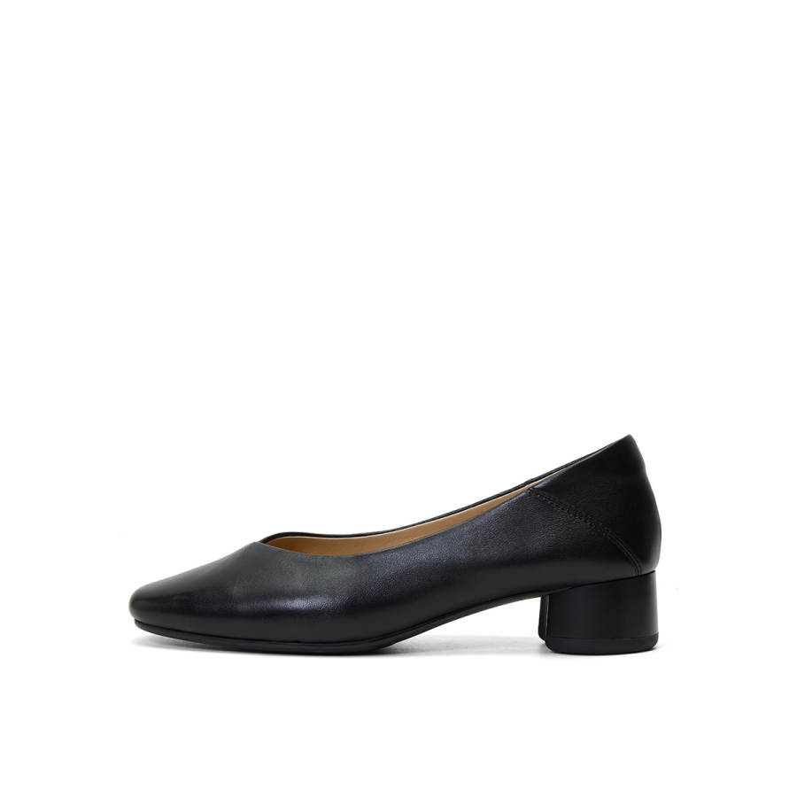 PT'SON Sheepskin Chunky Heel High Heels Women's