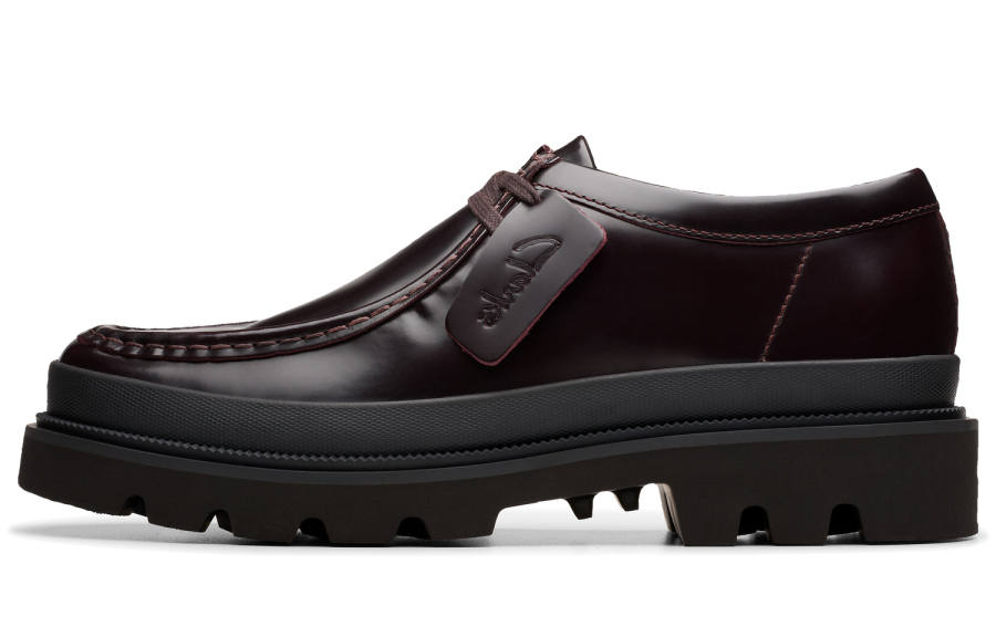 Clarks Cow Leather Dress Shoes Men's Dark Red