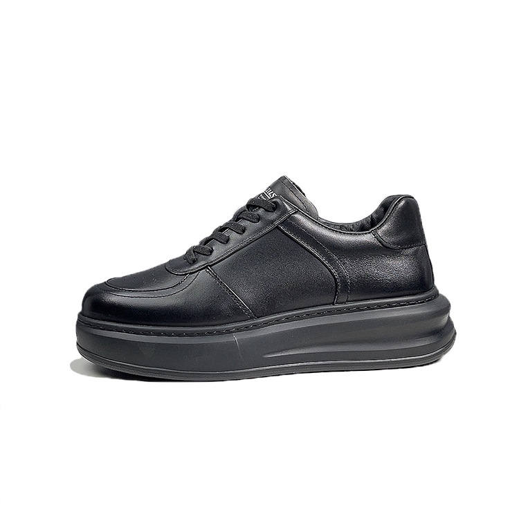 SENJIALUO Top Grain Cow Leather Low top Skateboard Shoes Men's
