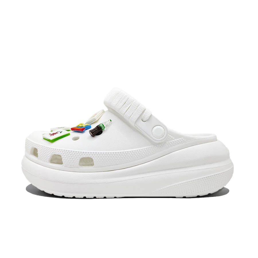 Crocs Crush Clog Tian Hu Mahjong, Pure Suit EVA Clogs Unisex White