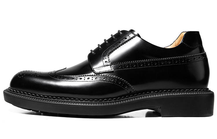 THOM WILLS Top Grain Cow Leather Dress Shoes Men's Black
