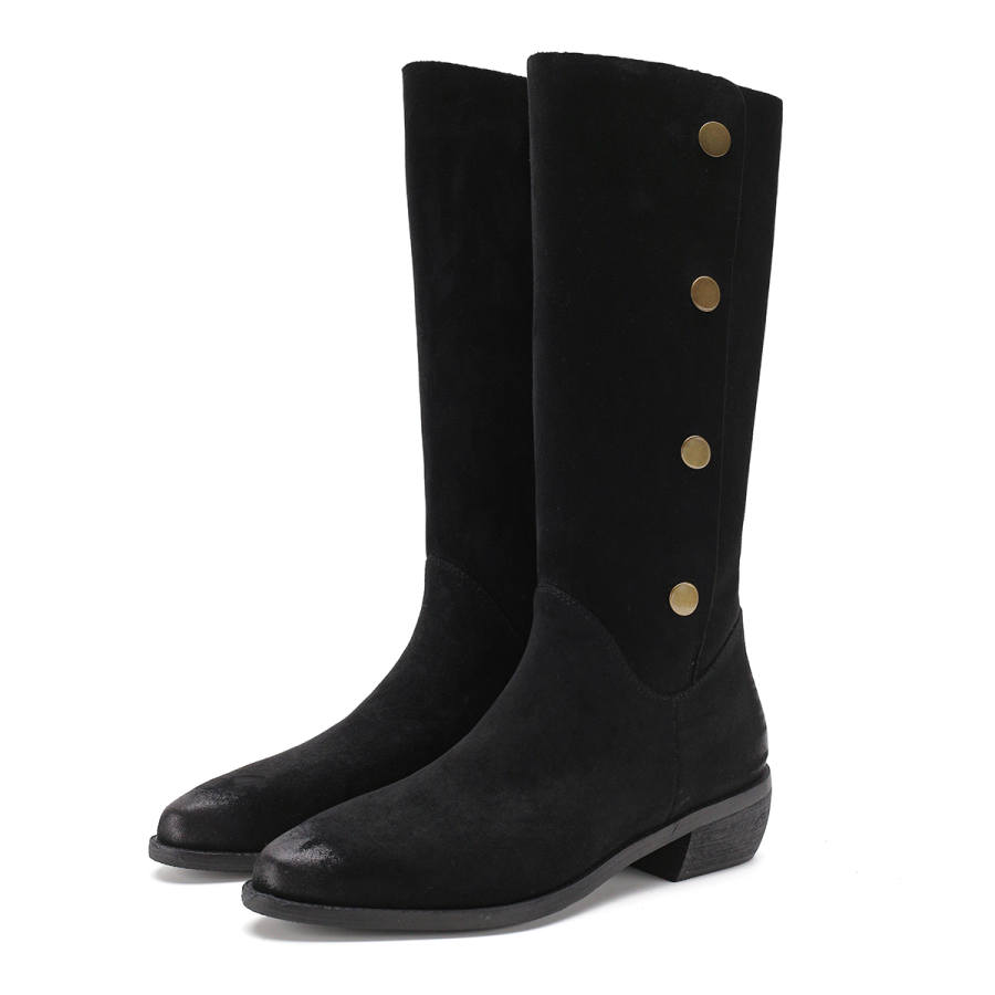 SAFIYA Knee High Boots Women's Black/Yellow