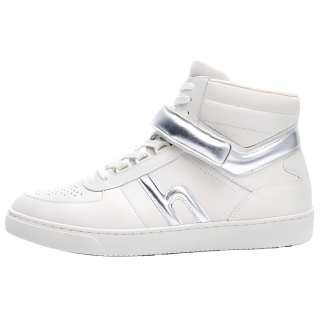 HAZZYS Versatile Slip Resistant Slip Resistant High top Skateboard Shoes Women's Silver White