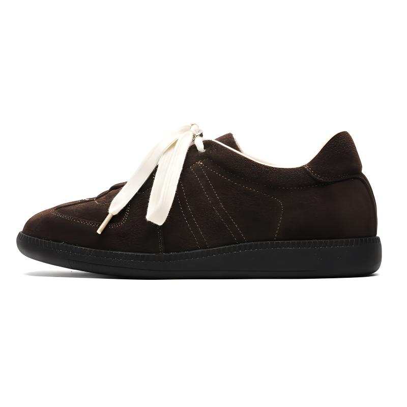 PAVEA Cow Suede Breathable Low top Skateboard Shoes Men's Brown