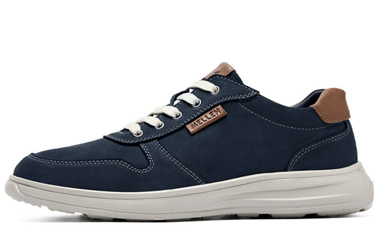 MELLEN Leather Abrasion Resistant Low top Skateboard Shoes Men's