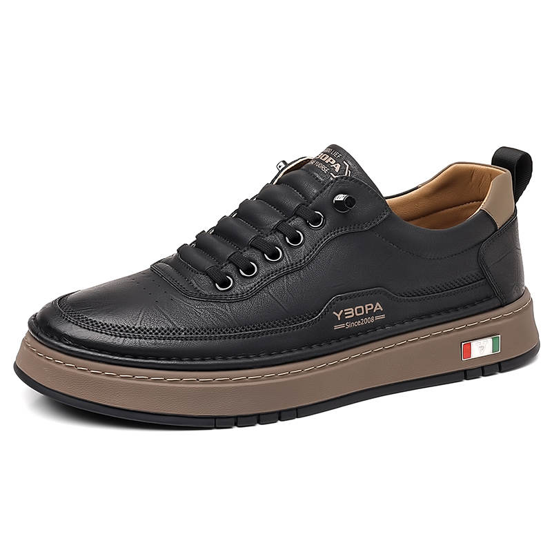 POPULAR ROUSE PR Cow Split Leather Slip Resistant, Abrasion Resistant, Lightweight, Breathable Low top Skateboard Shoes