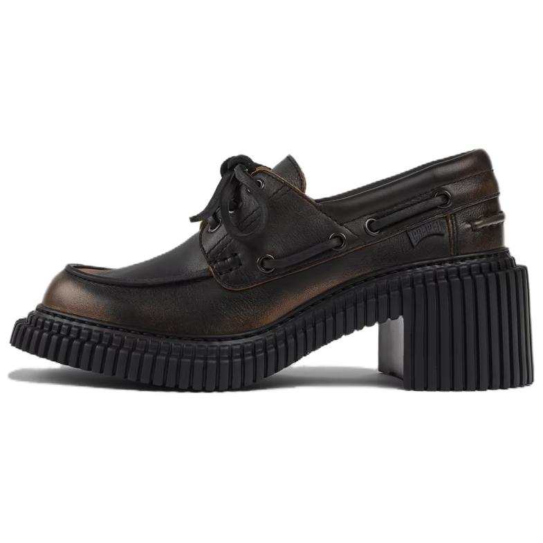 CAMPER Pi London Calfskin Casual Shoes 7cm Women's Black Brown