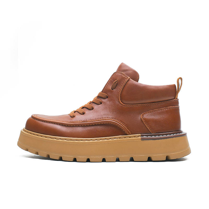 Devanro Devanro Top Grain Cow Leather Slip Resistant, Abrasion Resistant, Waterproof, Height Increasing, Thermal Mid top