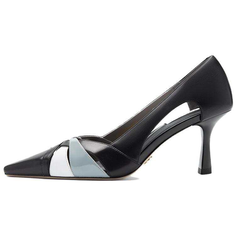NINE WEST Cow Leather Slim Heel High Heels 7.5cm Women's