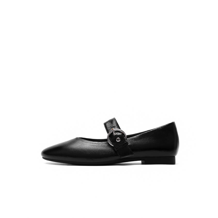 HARSON Sheepskin Flat Mary Jane Shoes Women's