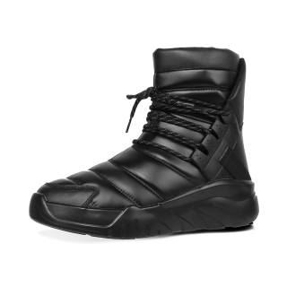 SOULSFENG Thermal Waterproof Abrasion Resistant Slip Resistant Short Mid Calf Snow Boots Unisex Black