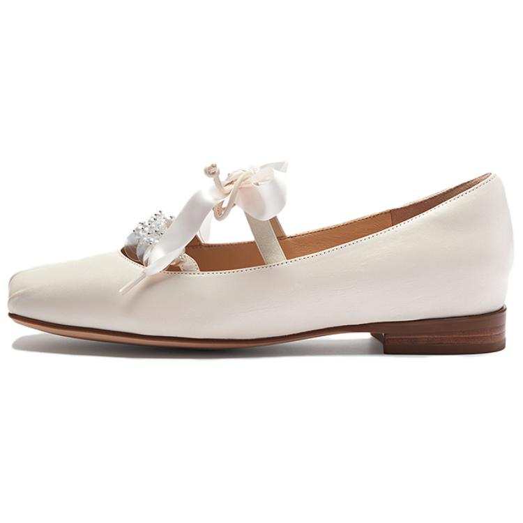 Le Saunda Sheepskin Chunky Heel Mary Jane Shoes Women's