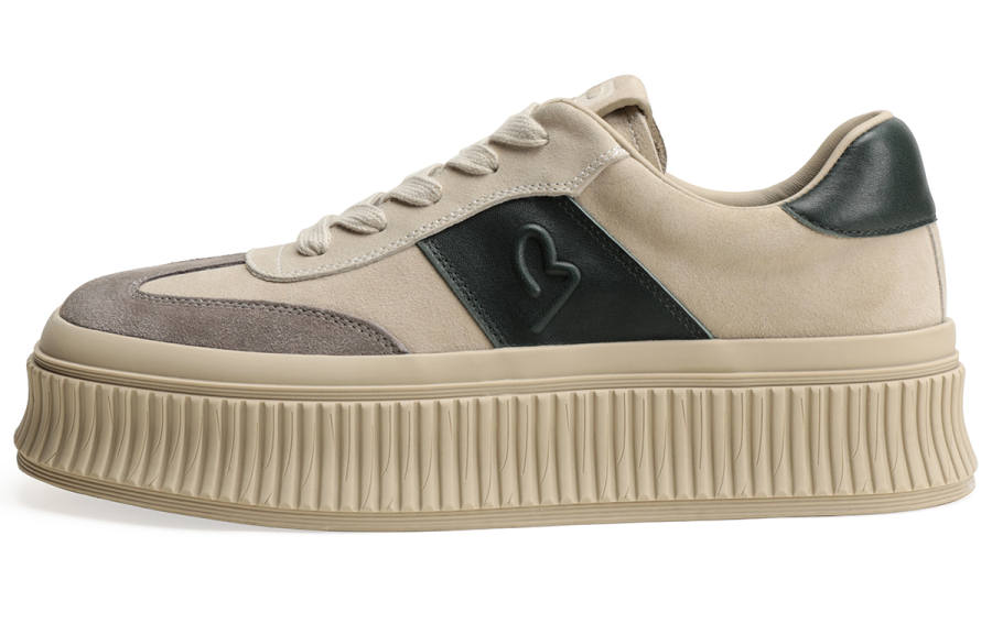 BOSSSUNWEN Cow Split Leather Stylish Skateboarding Shoes Men's