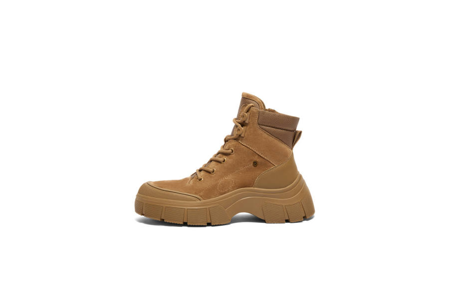 BELLE BELLE Fabric Short Combat Boots 3.5CM Women's