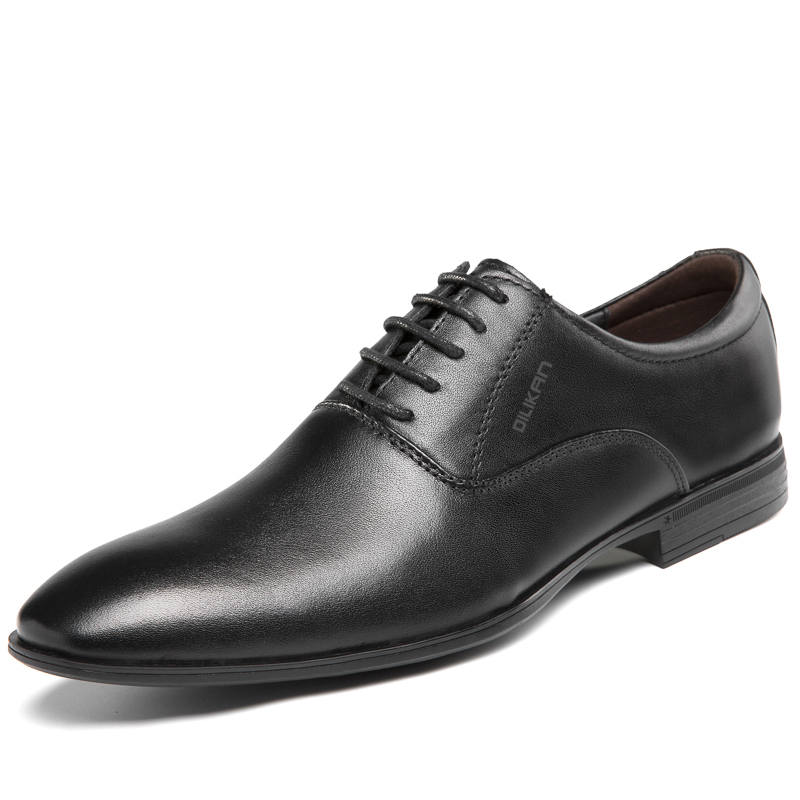 DILIKAN Dress Shoes Men's Low Top Black/White/Brown