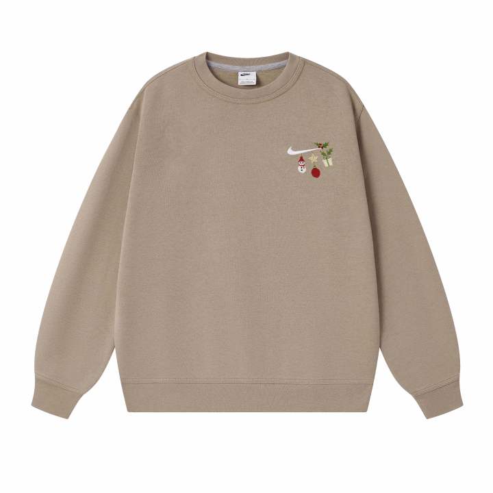 Nike Nike Club Sweatshirts Unisex Khaki Crew Neck Thickened