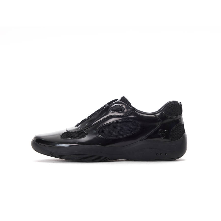 CRICLE CAGE Asian Cup Top Grain Cow Leather Low top Casual Shoes Unisex Black