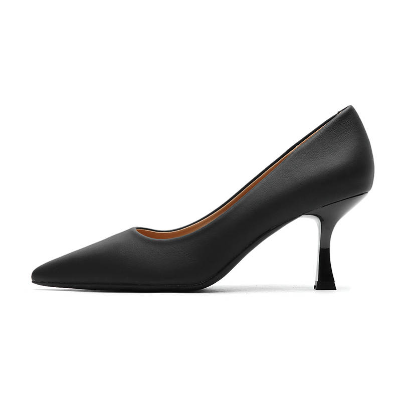 Zubumei Microfiber Leather Slim Heel High Heels 7cm Women's