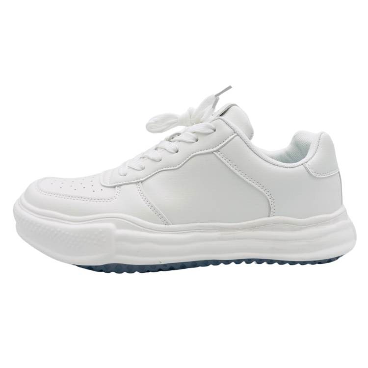 QIANJIN Synthetic Leather Low top Casual Shoes Men's White