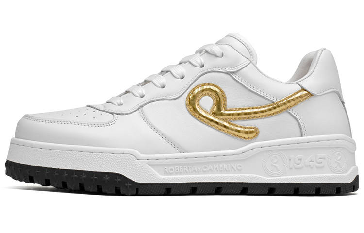 ROBERTA DI CAMERINO Cow Leather Low top Skateboard Shoes Men's White