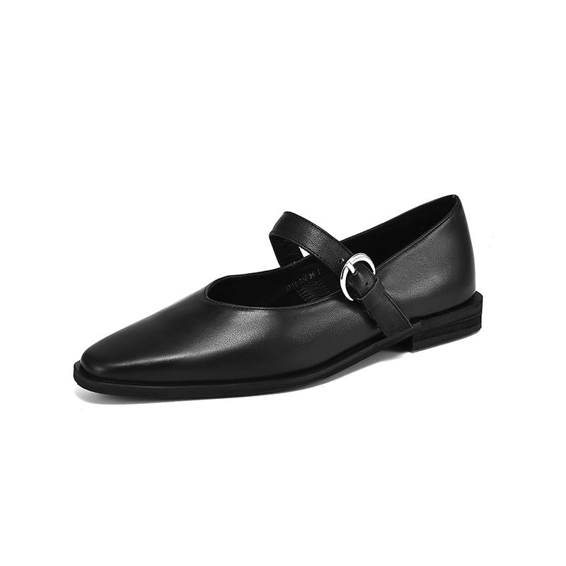 Echo&yolo Top Grain Cow Leather Casual Shoes 2cm Women's