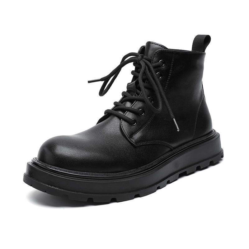 KAQIAODI Short Combat Boots Men's Black