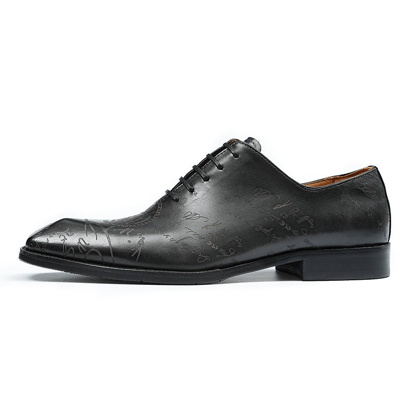 ASTON M.JAZZ Dress Shoes Men's Low Top Gray/Yellow Brown