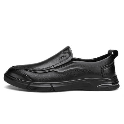 PEHL Casual Leather Shoes Men's Low Top Black/Brown