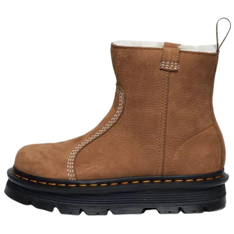 Dr.Martens ZEBZAG RIGGER Nubuck Snow Boots Women's Brown