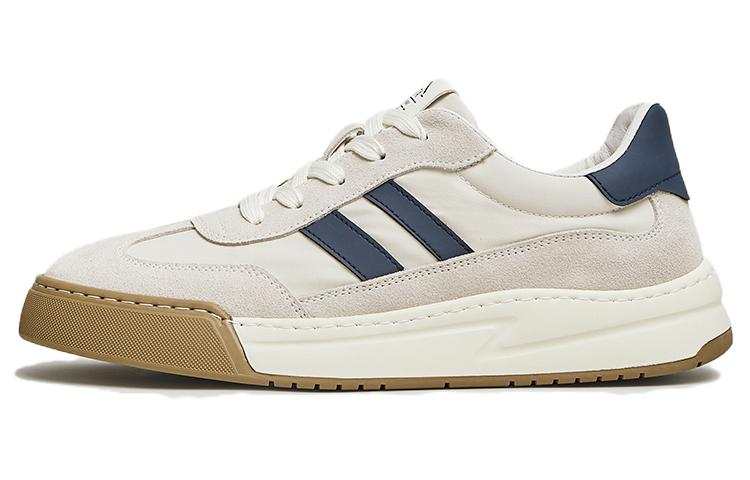 Tata German Army Trainers Men's Low Top Beige/Gray/Blue
