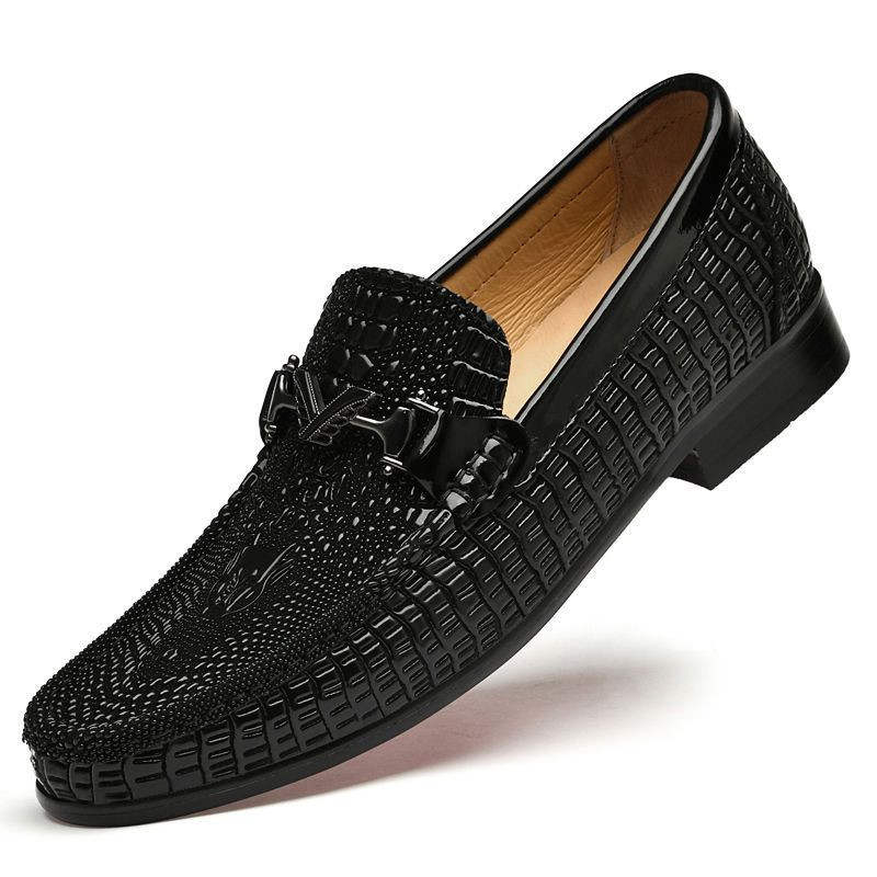 GONGNIULEITING Loafers Men's Burgundy