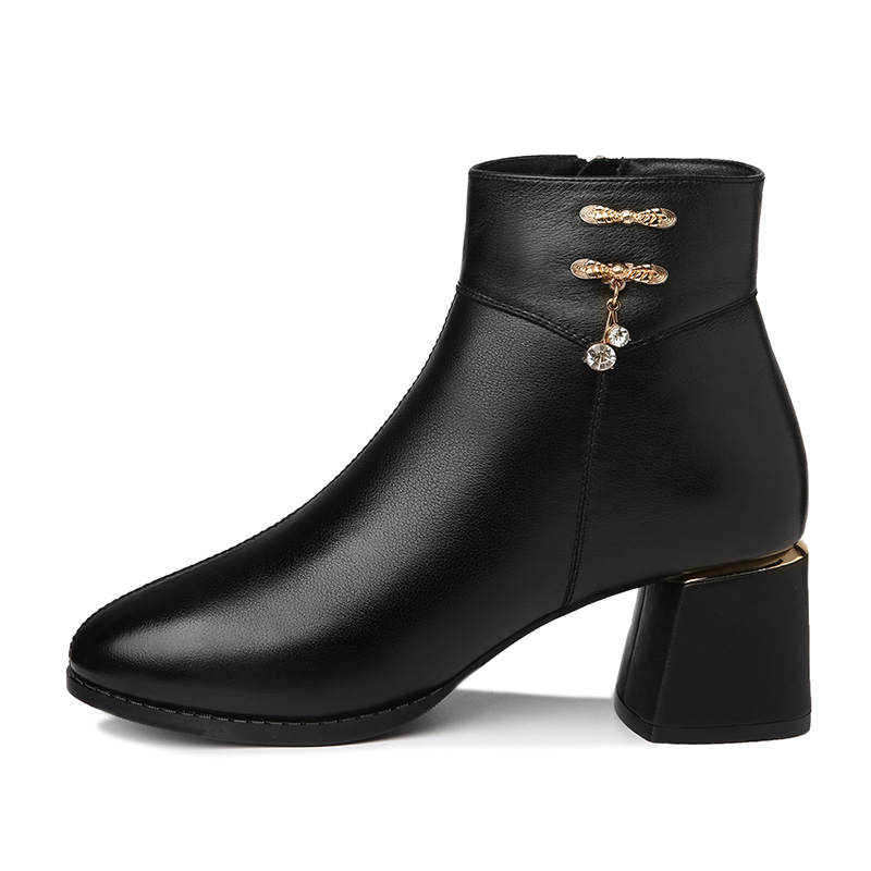 Rich Birds Top Grain Cow Leather Ankle Boots Women's