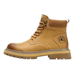 •QUNLANGSHIJIA Short Combat Boots Unisex Yellow