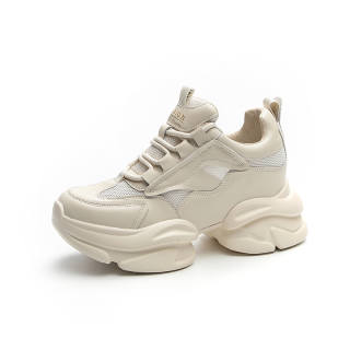 WEIMEIZHIMI Microfiber Leather Breathable Low top Chunky Sneakers Women's