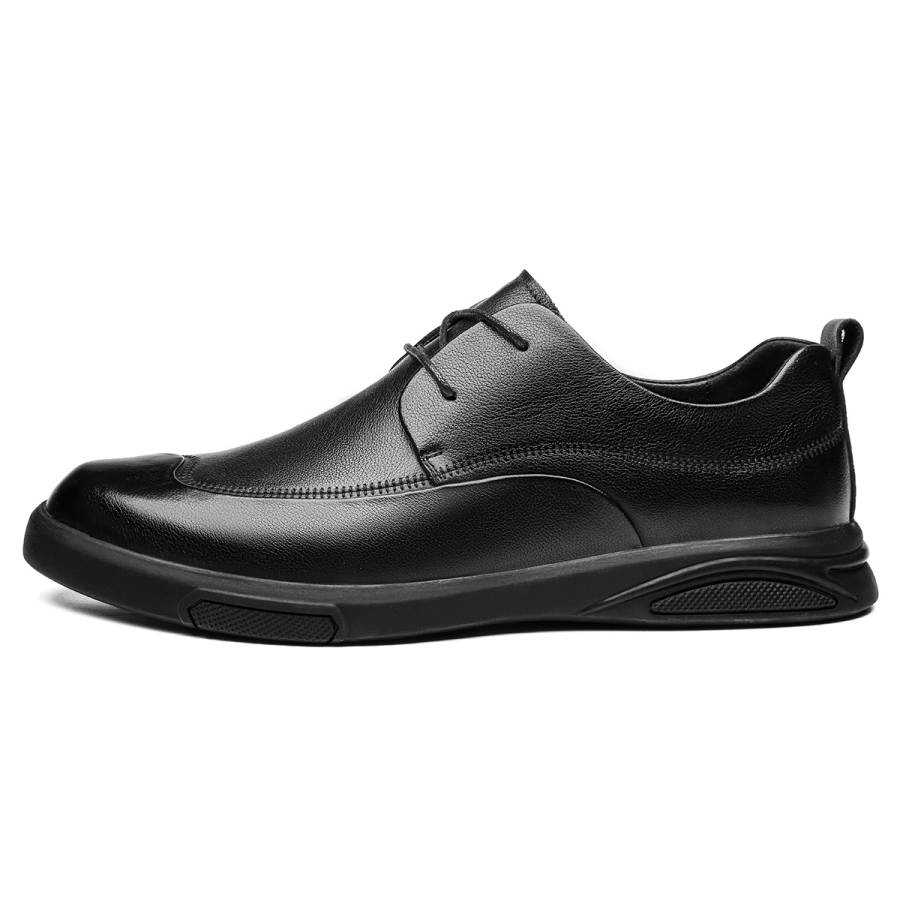 CHINT CHINT Casual Leather Shoes Men's Low Top Black