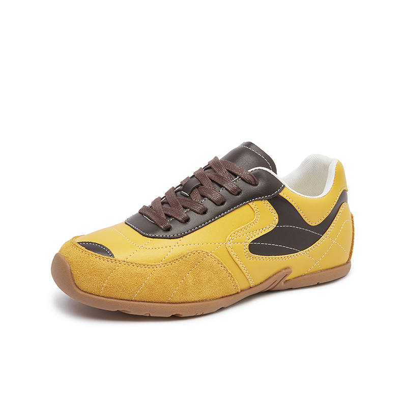 CHIBANG German Army Trainers Cow Leather Lightweight Low top Casual Shoes Women's