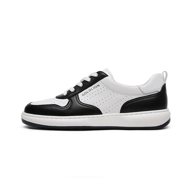 GOLDLION Cow Leather Lightweight And Breathable Low top Skateboard Shoes Men's