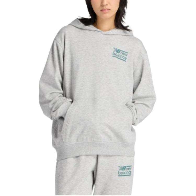 New Balance New Balance Sweatshirts Women's Gray Hooded Moderate
