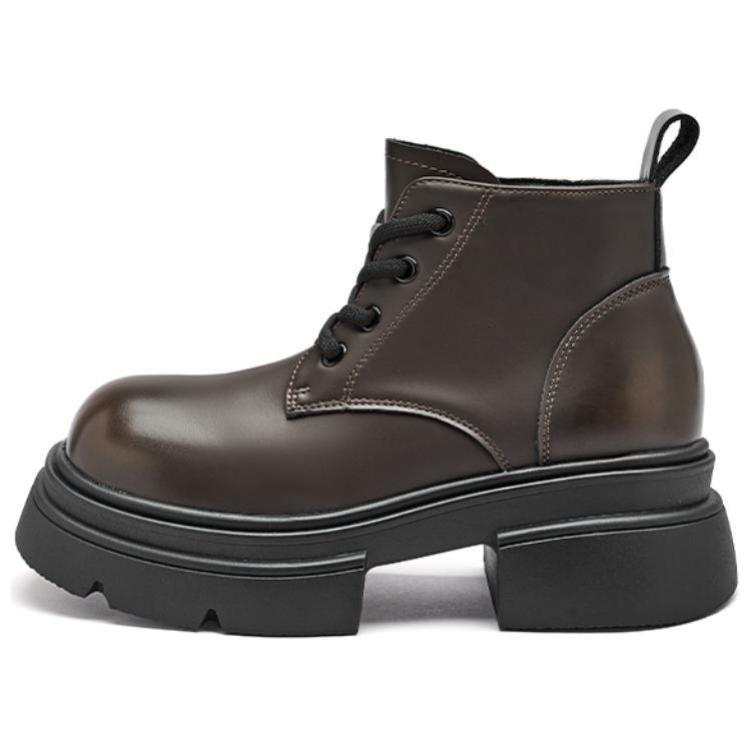 AGSDON AGSDON PU Short Combat Boots Women's