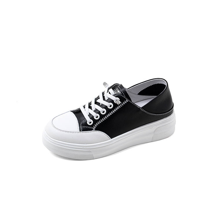COMELY Cow Split Leather Stylish Skateboarding Shoes 4.5cm Women's