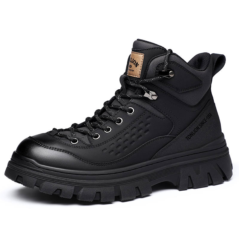 Tonlion Yellow Boots 10.5cm Combat Boots 5cm Platform Men's